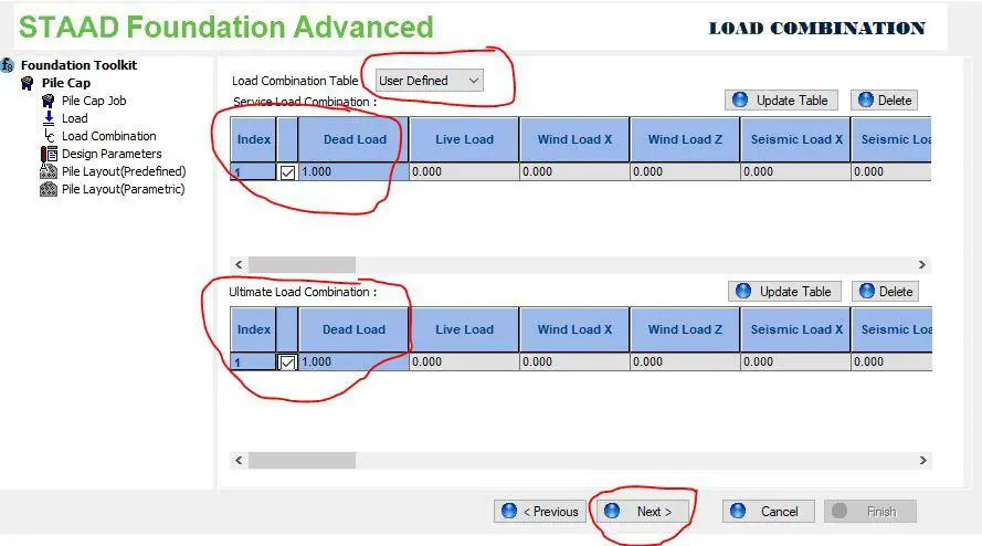 Load combination