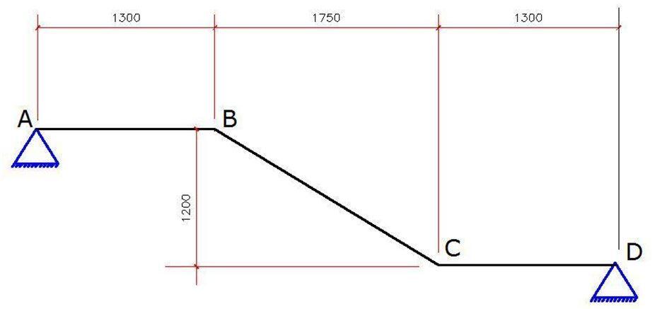 frame idealisation of the staircase