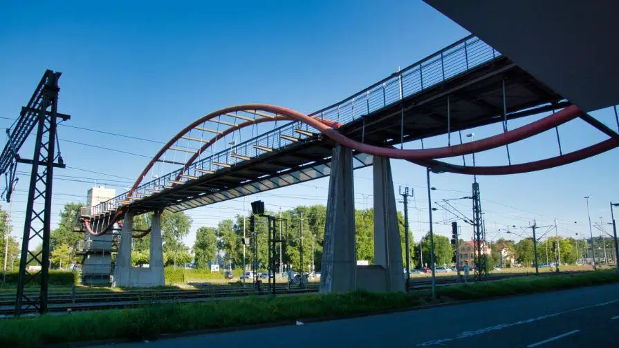 steel pedestrian bridge