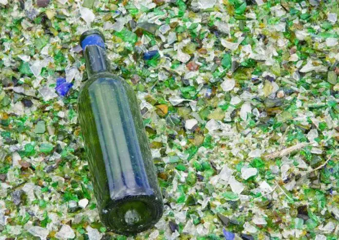 Crushed waste glass